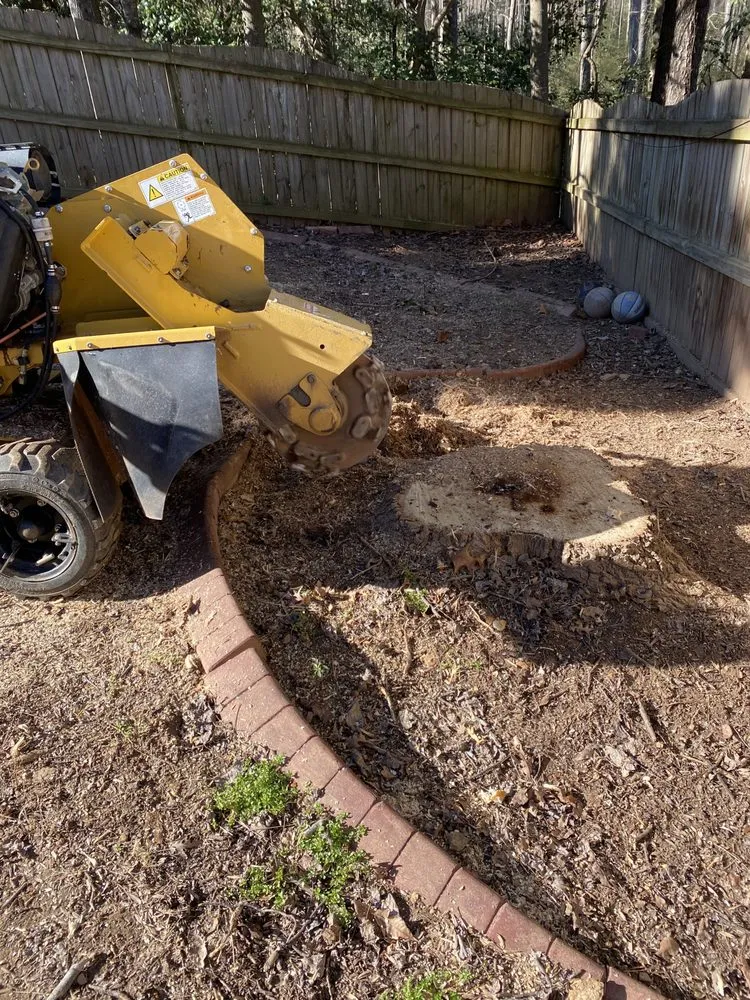 Custom landscape installation in Simpsonville, SC by Nick's Lawn mowing & Stump Grinding