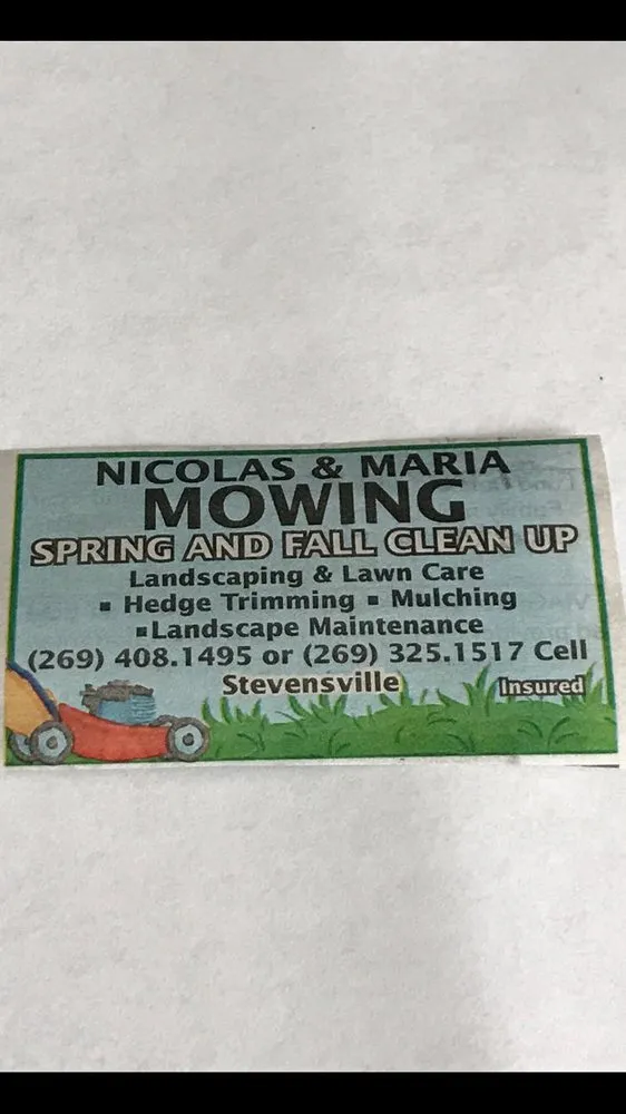 Expert landscape design in Stevensville, MI - Nicolas & Maria Mowing