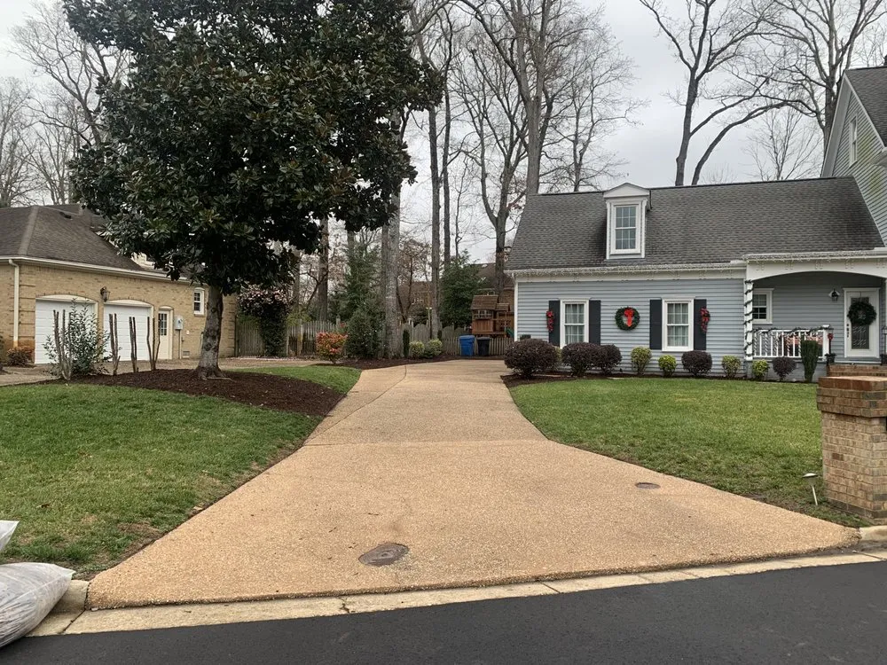 Custom garden landscaping for residential properties in Norfolk, VA by Night and Day Lawncare