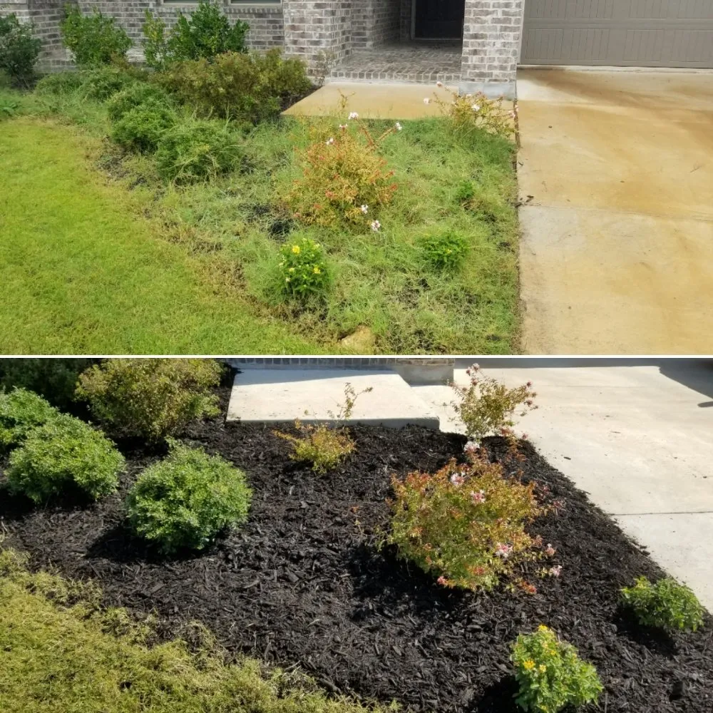 Professional landscape installation in Justin, TX by Nighthawk Lawn & Landscape