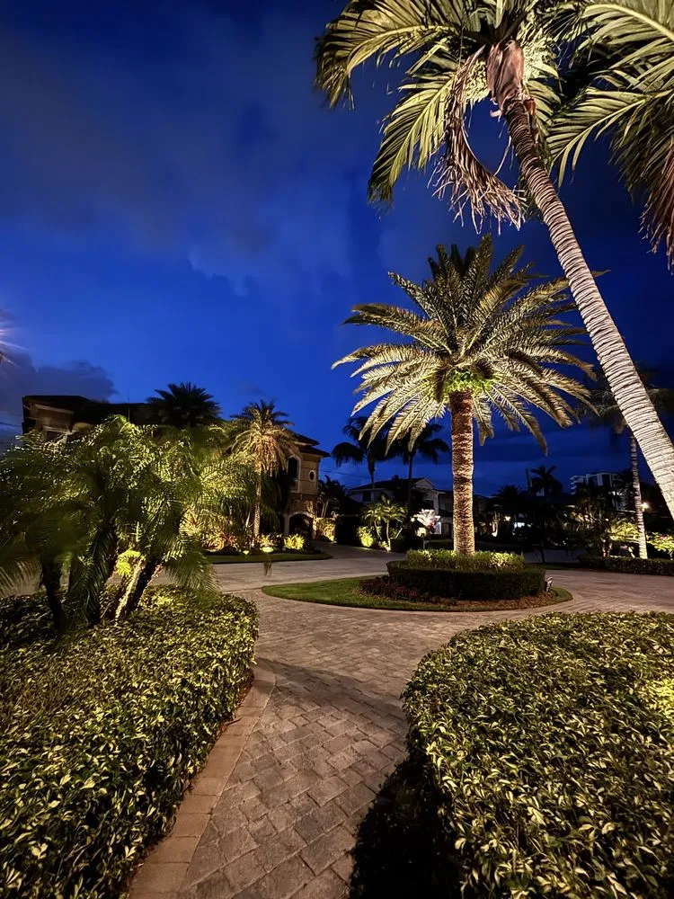Expert garden landscaping in Wellington, FL by Nightlight Pros