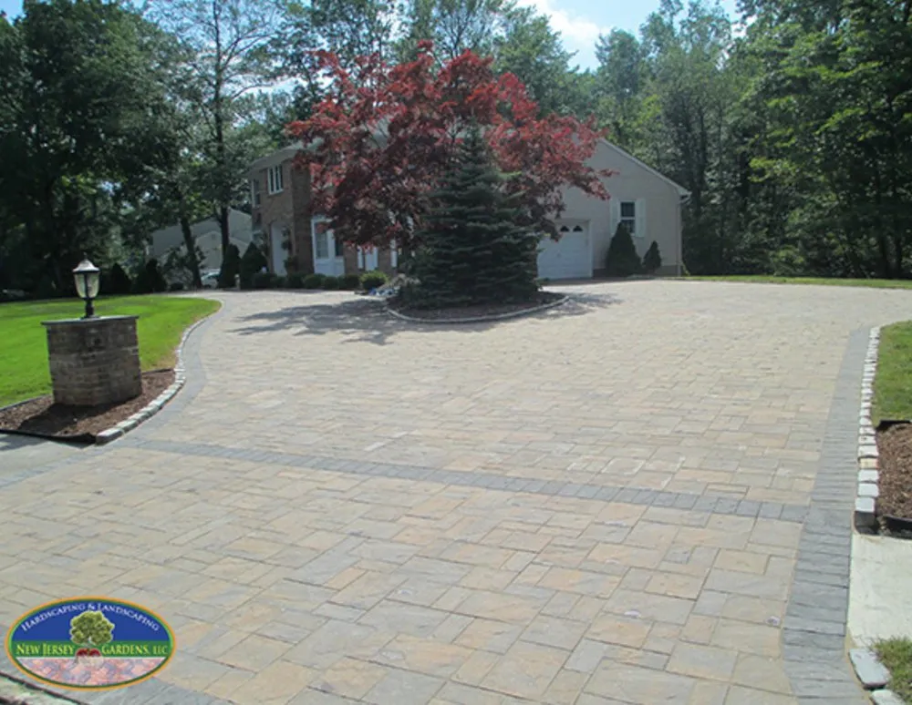 Custom lawn mowing service for residential properties in East Windsor, NJ by NJ Hardscaping & Landscaping