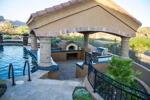 Custom outdoor landscaping for residential properties in Mesa, AZ by No Limit Pools & Spas