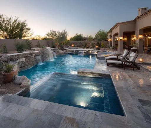 Custom landscape design in Mesa, AZ by No Limit Pools & Spas