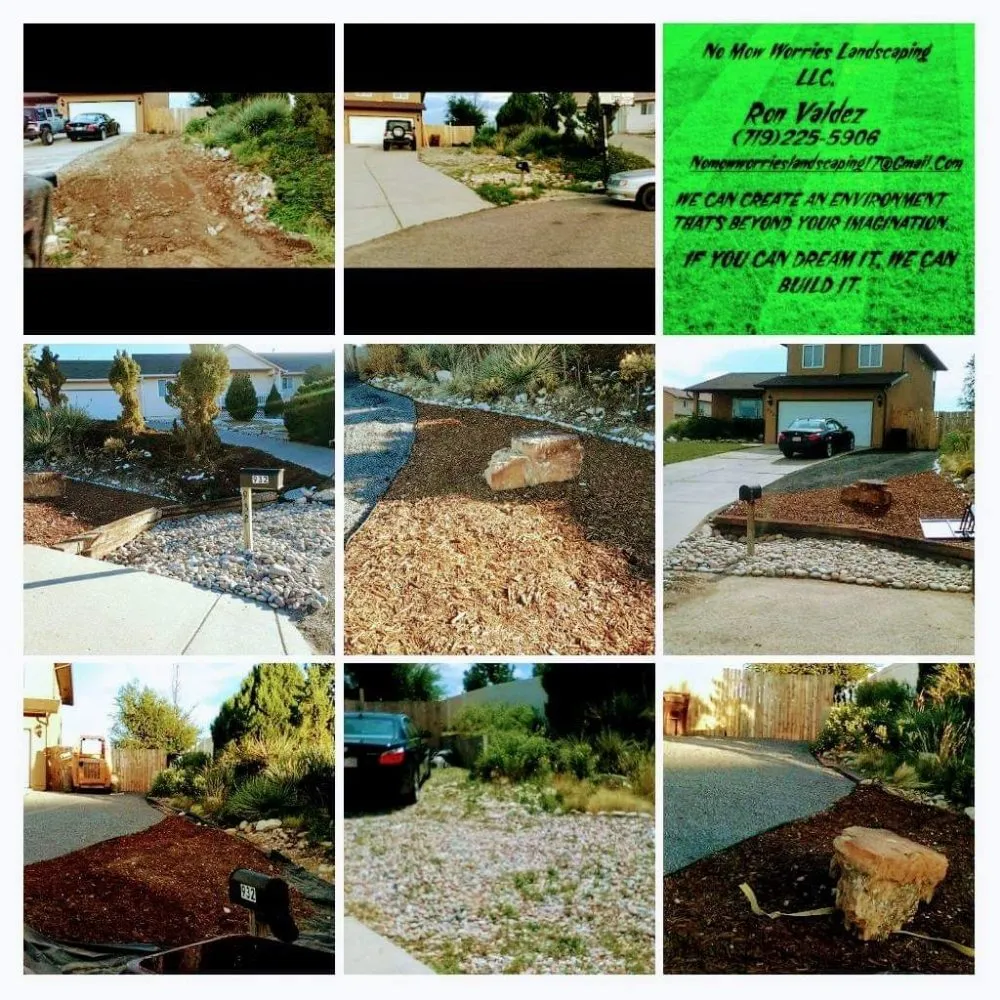 Local landscape design near you across Pueblo, CO - No Mow Worries Landscaping & Handyman Services