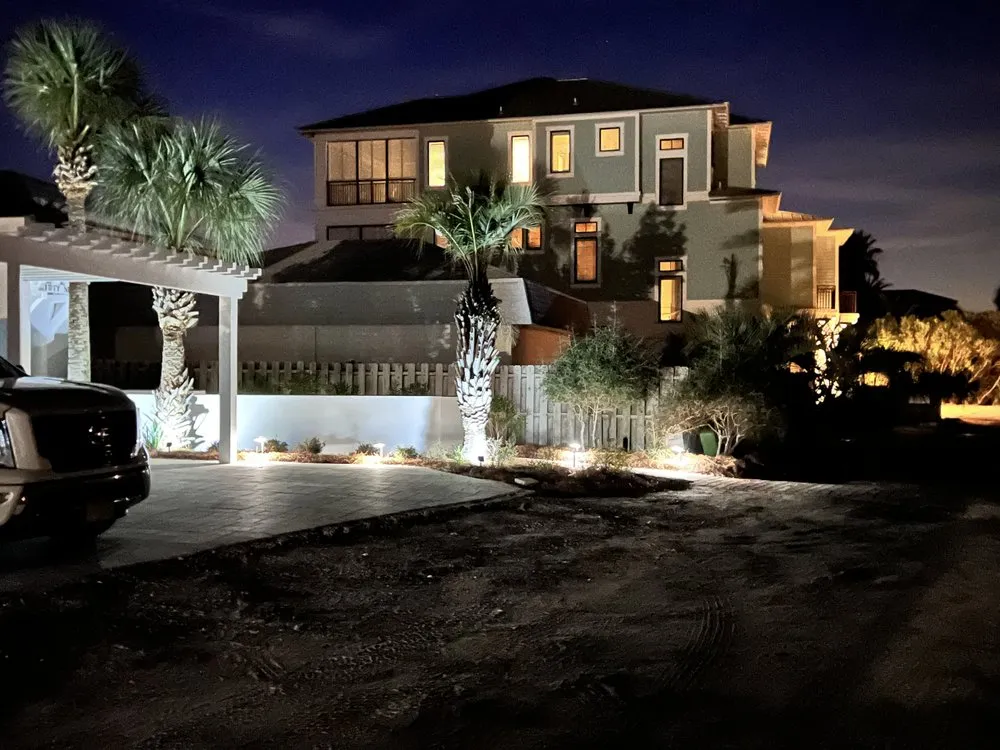 Affordable landscape design in Santa Rosa Beach, FL by No Mow Worries Landscaping and Design