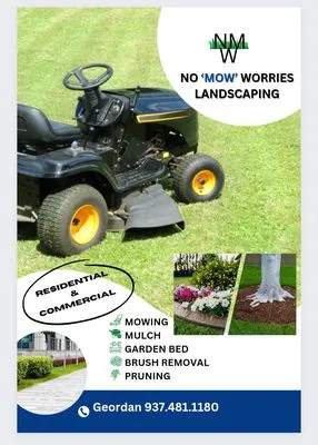 No Mow Worries Landscaping Logo