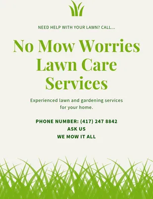 No Mow Worries Lawn Care Service