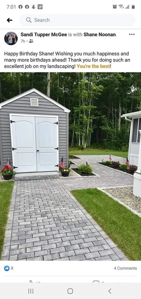 Custom landscape installation in Windham, ME - Noonan's Property Services