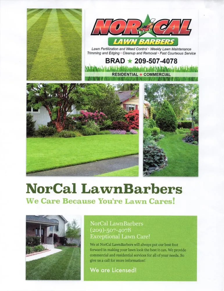 Local lawn care service in Manteca, CA by NorCal LawnBarbers