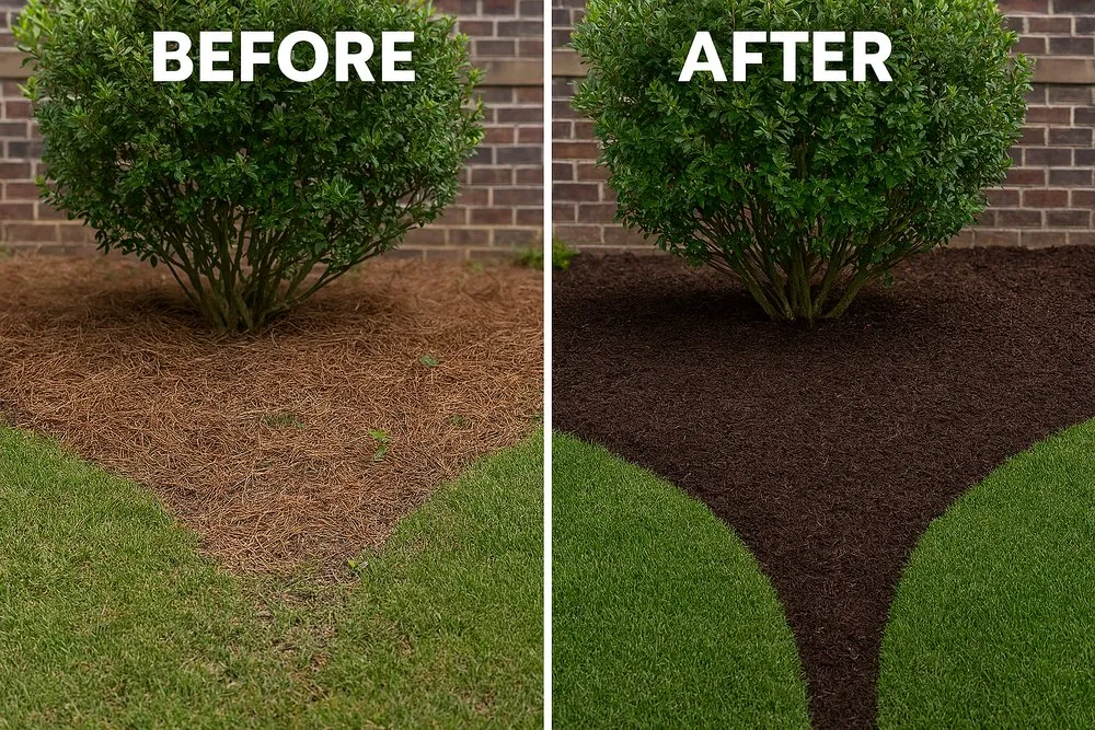Professional garden landscaping with custom design in Kannapolis, NC by North Meck Cabarrus Exteriors