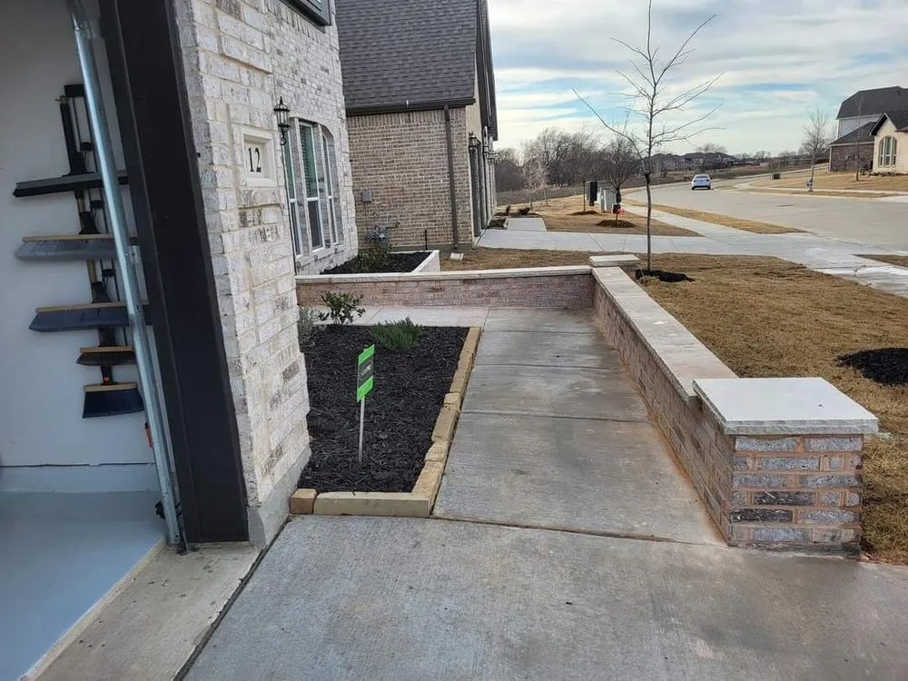 Custom garden landscaping in Krum, TX by North Texas Landscape Solutions