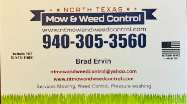 North Texas Mow & Weed Control Logo