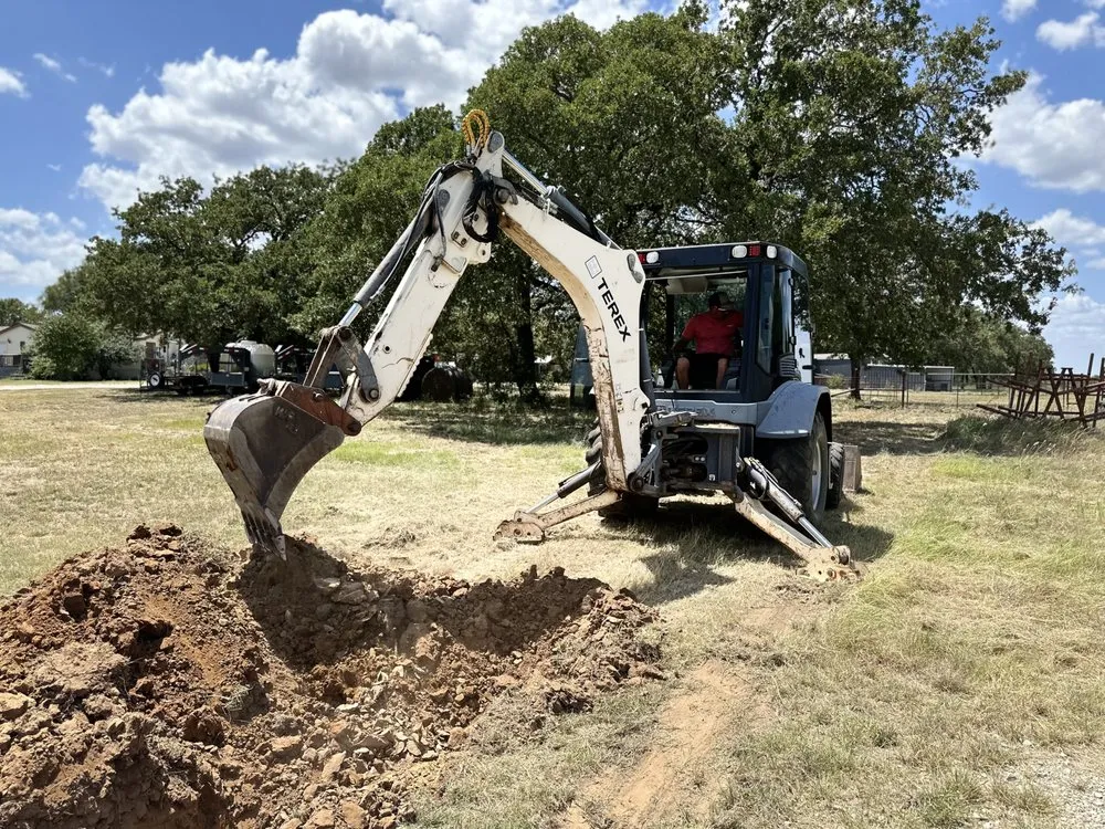Custom landscape installation in Tioga, TX - North Texas Yard Works