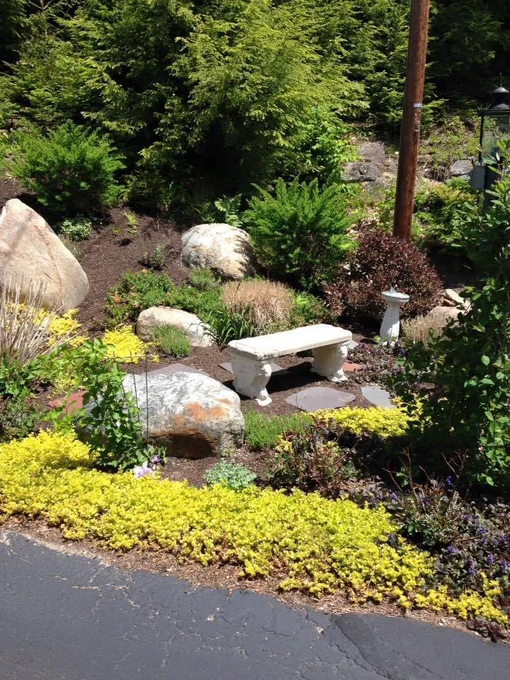 Trusted garden landscaping with custom design across Eaton Center, NH - North Woods Lawn & Timber