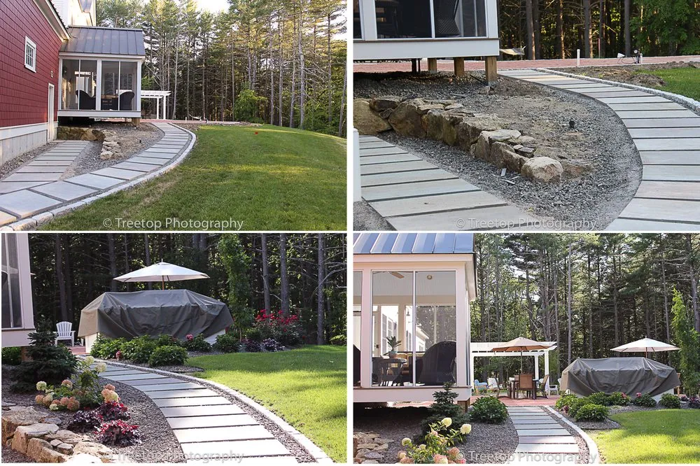 Professional garden landscaping for outdoor upgrades in North Andover, MA by Northeast Landscape Contractors