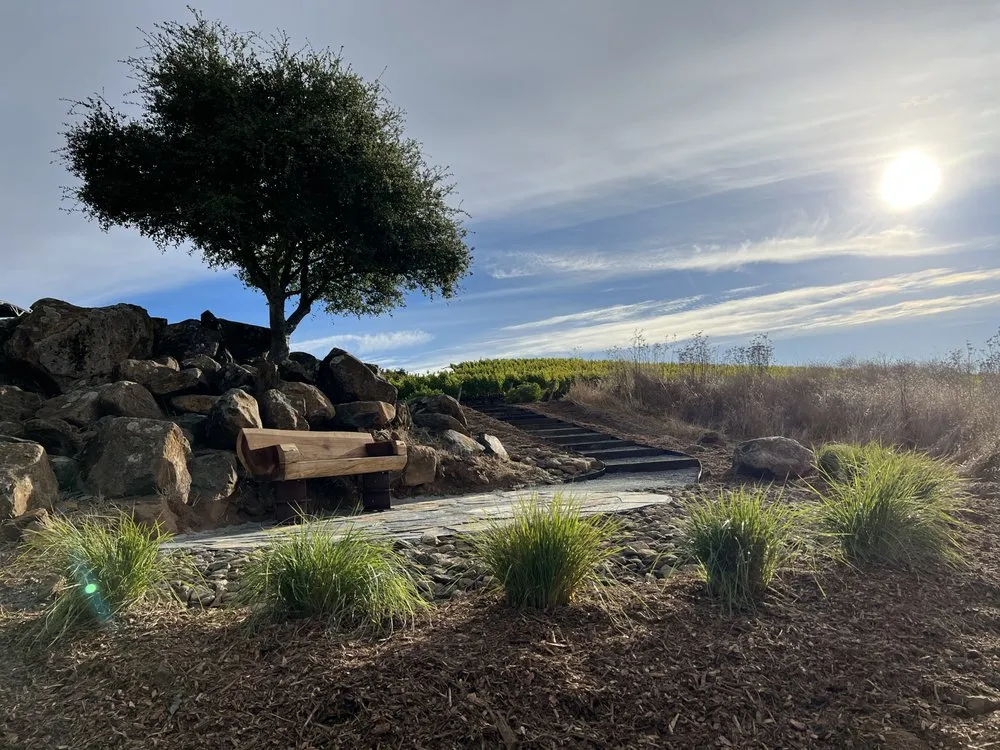 Custom garden landscaping in Healdsburg, CA by Northern Land Care & Maintenance