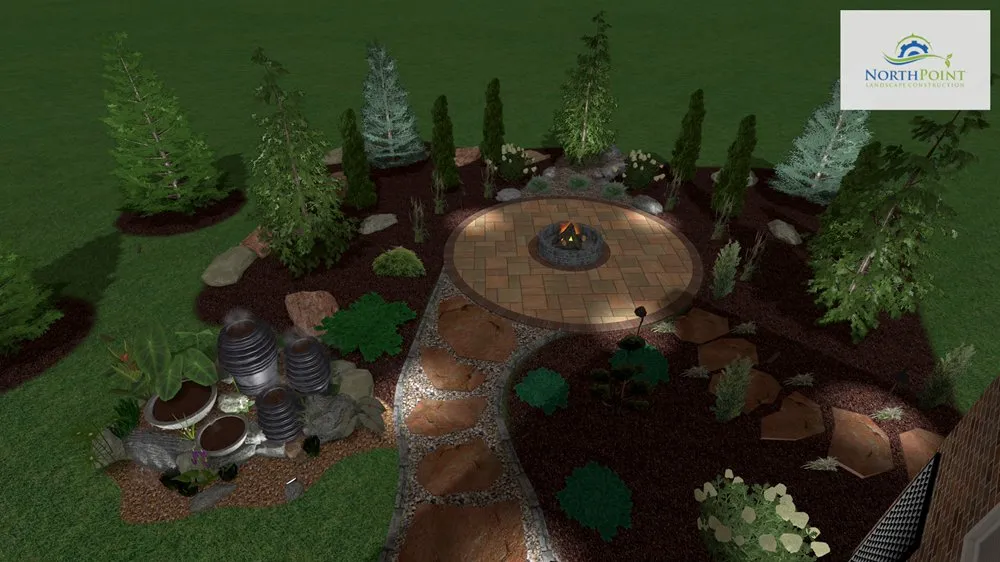 Professional landscape installation in West Chester, OH by NorthPoint Landscape Construction