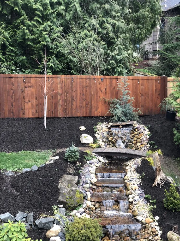 Local garden landscaping with custom design in Redmond, WA by Northwestern Solutions
