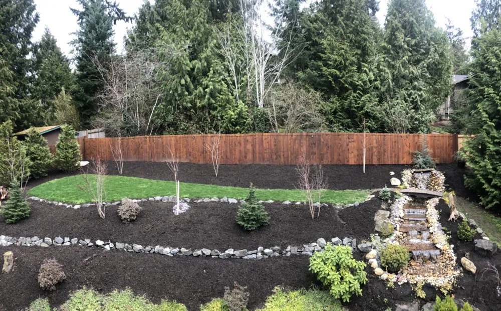 Professional landscape installation in Redmond, WA by Northwestern Solutions