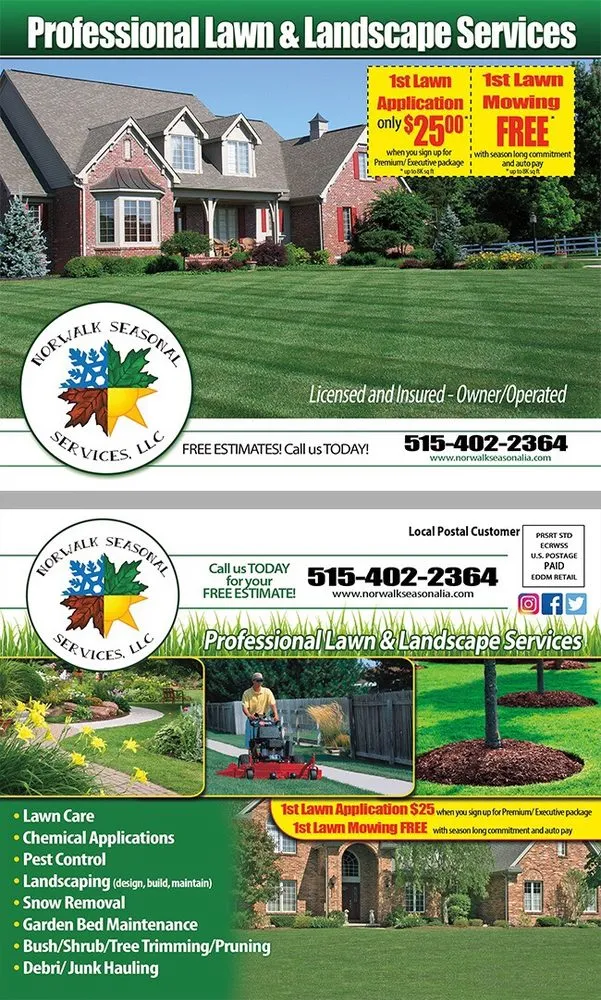 Professional yard cleanup service in Norwalk, IA by Norwalk Seasonal Services