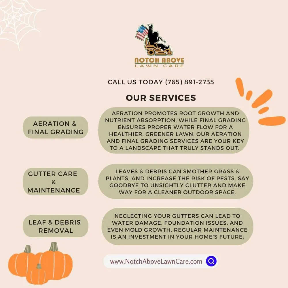 Affordable yard maintenance in Lebanon, IN by Notch Above Lawn Care