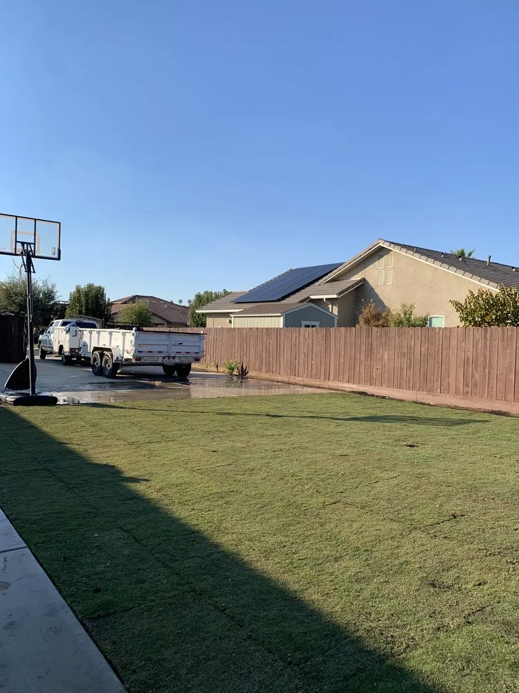 Custom garden landscaping with custom design in Tulare, CA by Nu Turf Landscaping