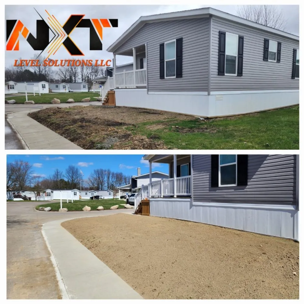 Custom landscape installation in Clio, MI by NXT Level Solutions