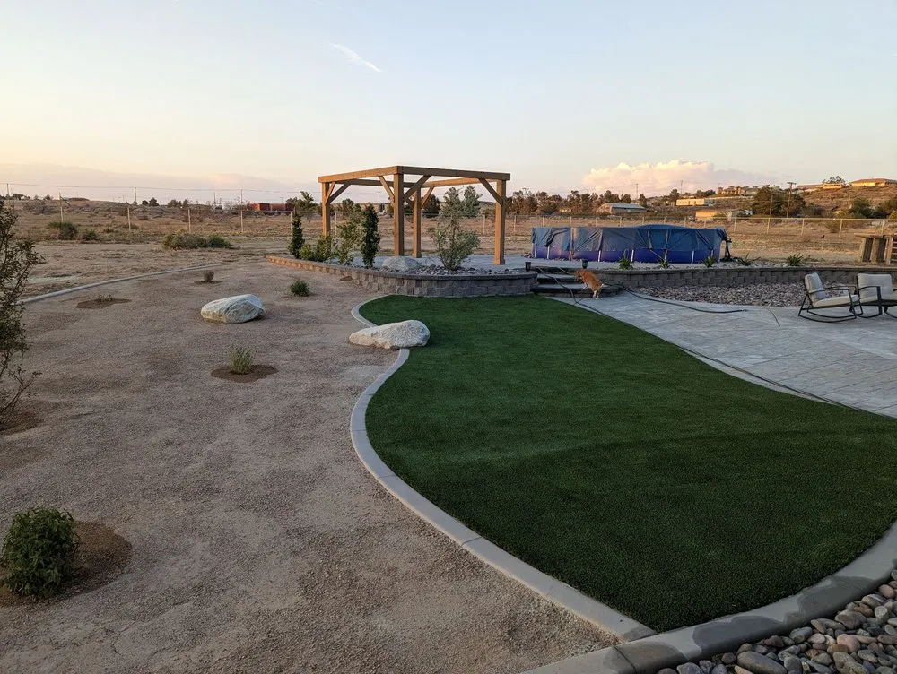 Local lawn mowing service for outdoor upgrades in Hesperia, CA by Oakes Landscape