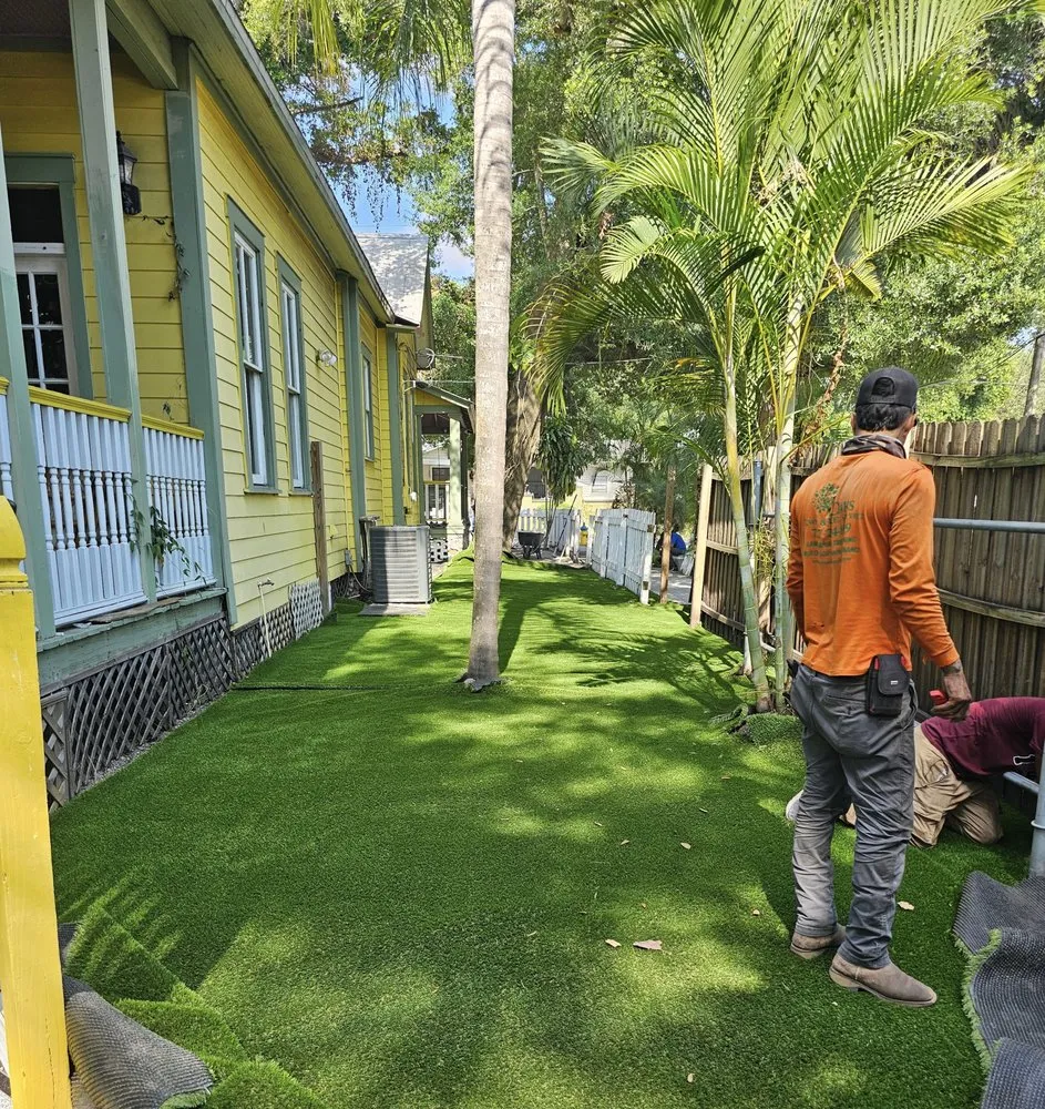 Custom landscaping services for residential properties in Port Richey, FL by Oaks Lawn and Tree Service