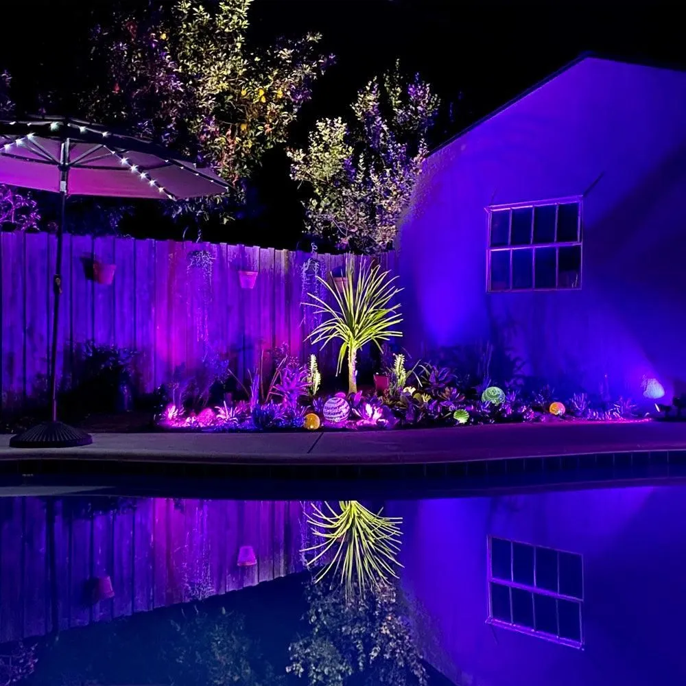 Professional landscaping services with custom design in Huntington, NY by Oasis Lighting Design