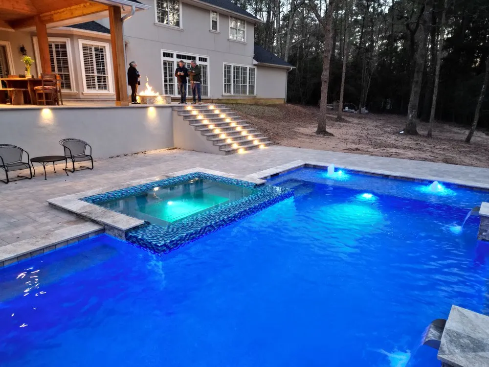 Custom landscape installation for year-round maintenance across Spring, TX - Oceans Edge Custom Pools
