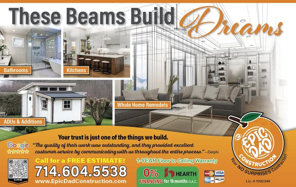 Expert lawn mowing service in Fountain Valley, CA by OC’s Epic Dad Construction