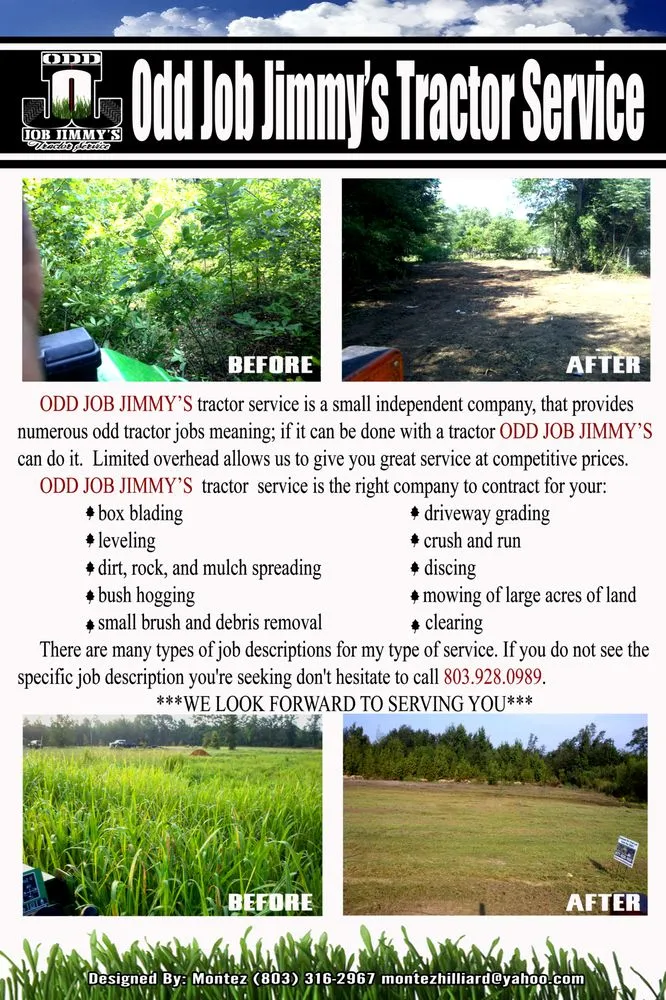 Local yard maintenance in Orangeburg, SC - Odd Job Jimmys