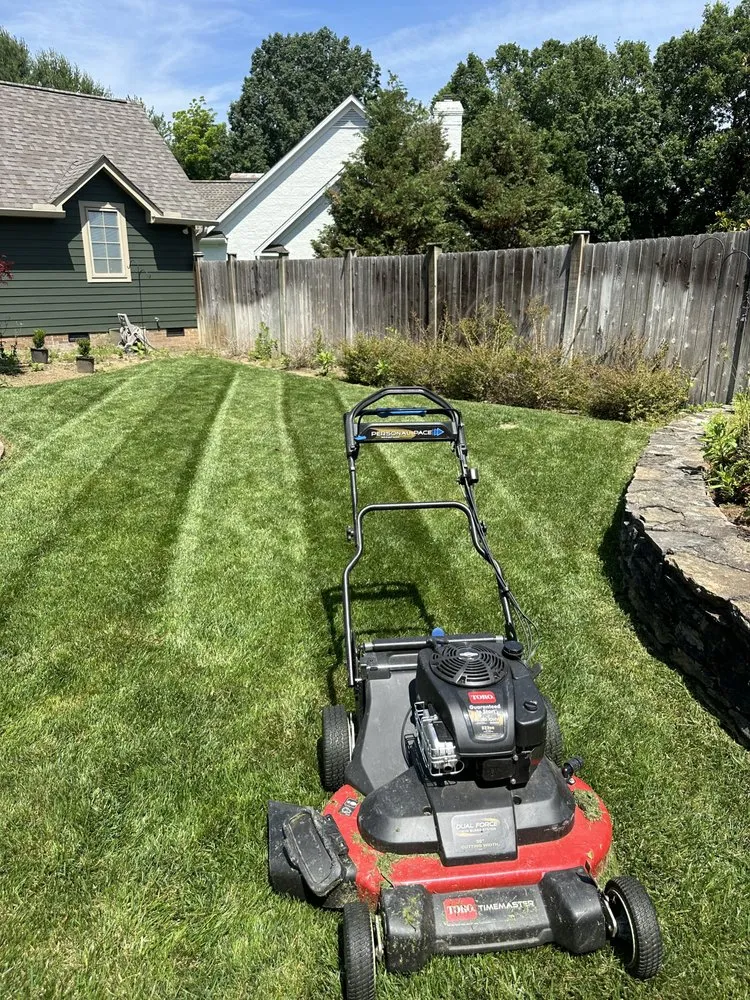Expert lawn mowing service in Mount Pleasant, TN by Odom's Specialties