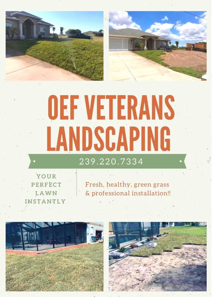 Trusted lawn care service experts serving Cape Coral, FL - OEF Veterans Landscaping