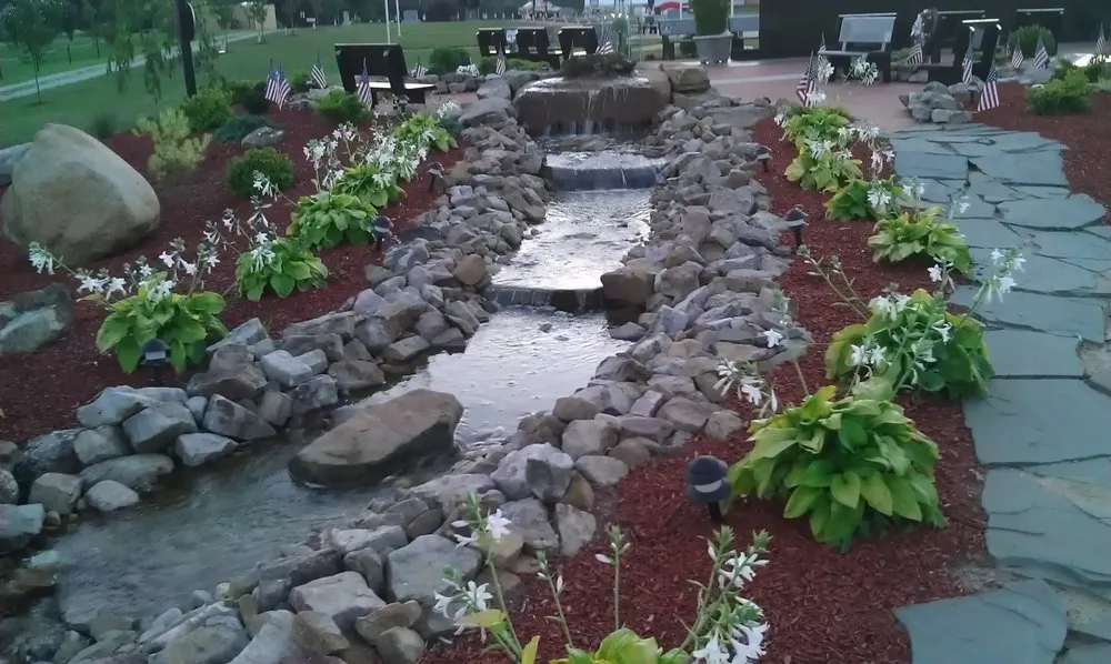 Custom landscaping services in Akron, OH by Ohio Beauty Cut Stone