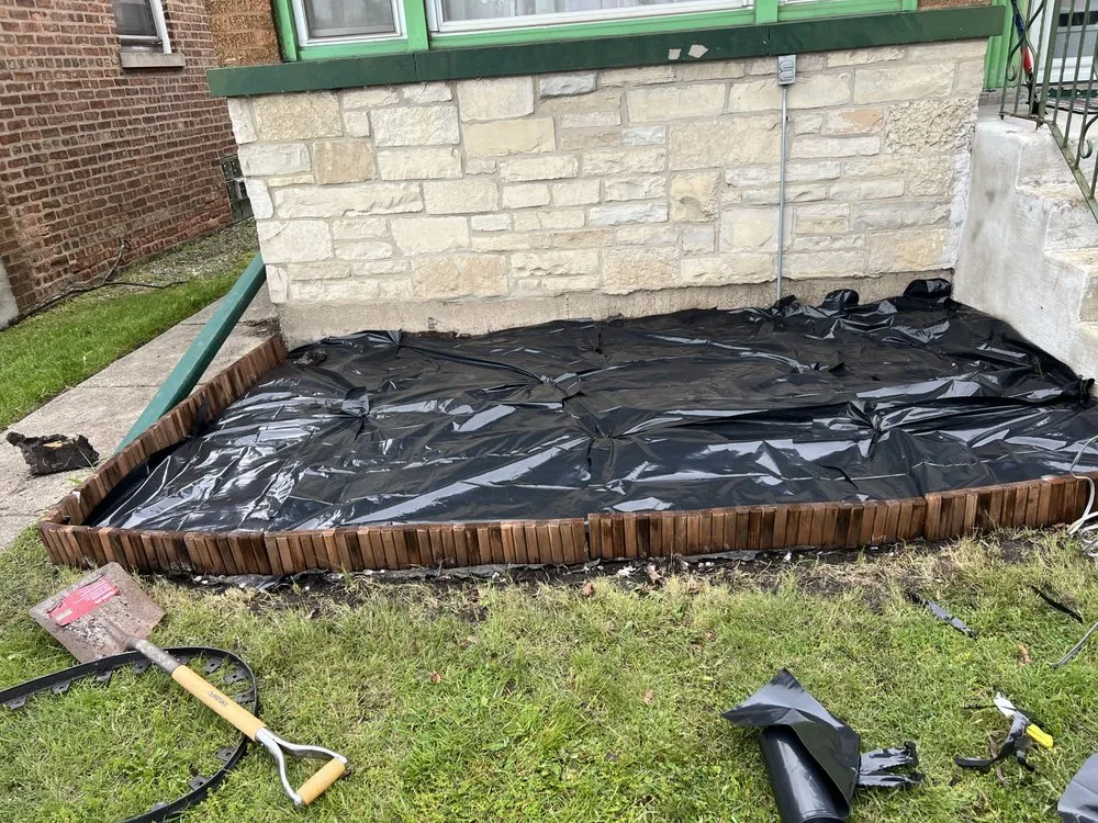 Custom landscape installation in Chicago, IL by Ojaola Pro Services