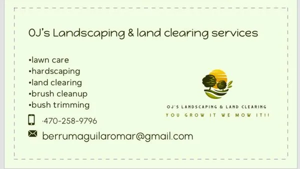 OJ’S landscaping & landclearing Logo