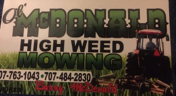 Ol McDonald High Weed Mowing Logo