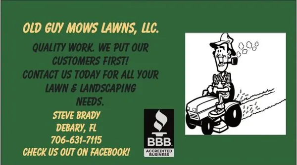 Old Guy Mows Lawns