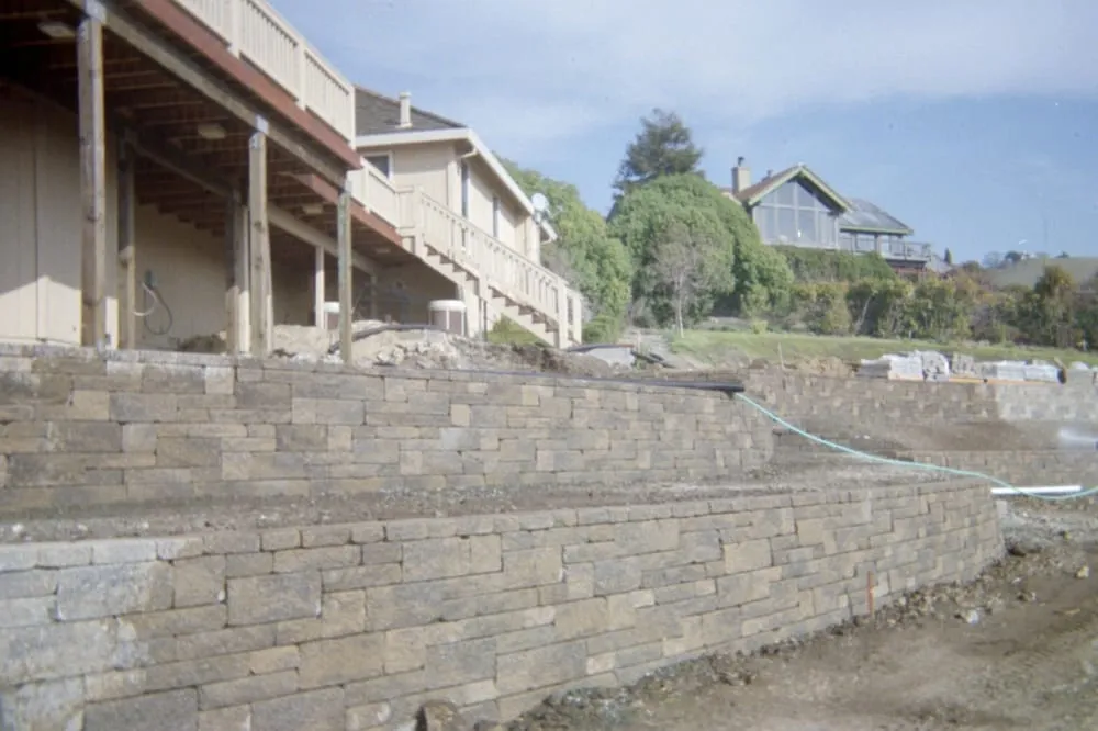 Custom landscape installation in Los Gatos, CA by Old World Cobble