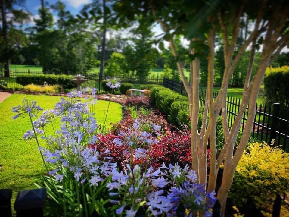 Custom garden landscaping for residential properties in Pooler, GA by Olde Savannah Gardens