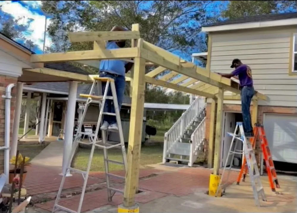 Affordable landscape design in Houston, TX by Olive Branch Home Improvement And Lawn Care