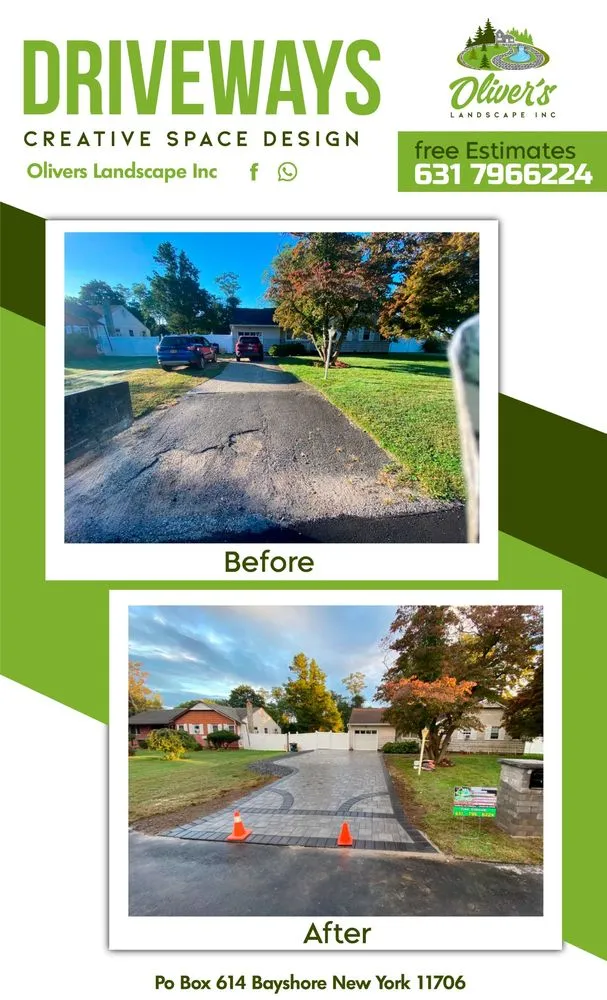 Professional yard cleanup service for beautiful yards in Bay Shore, NY by Oliver's Landscape