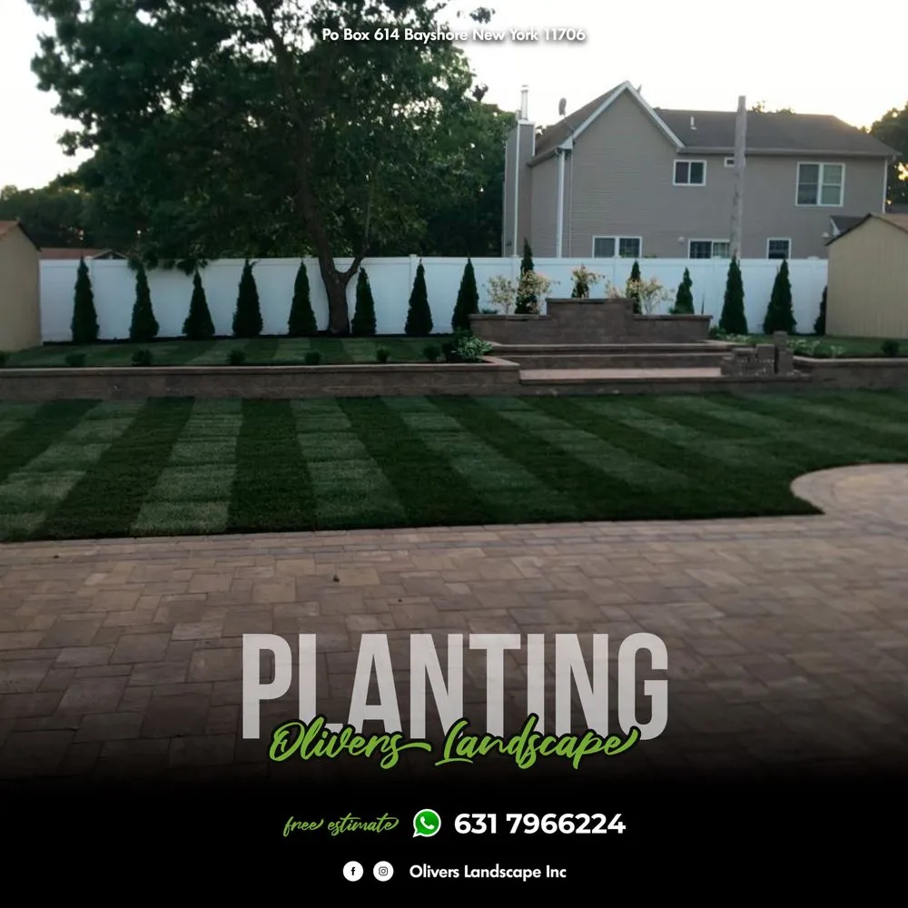 Custom garden landscaping with custom design across Bay Shore, NY - Oliver's Landscape
