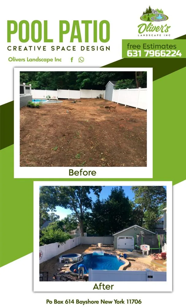 Expert landscape installation in Bay Shore, NY by Oliver's Landscape