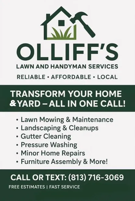 Custom landscape design with custom design in Brooksville, FL by Olliffs Lawn and Handyman Services