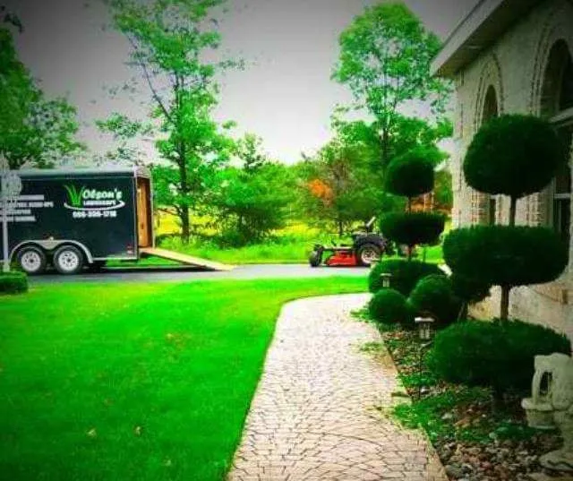 Professional yard maintenance in Escanaba, MI by Olson's Lawnscape