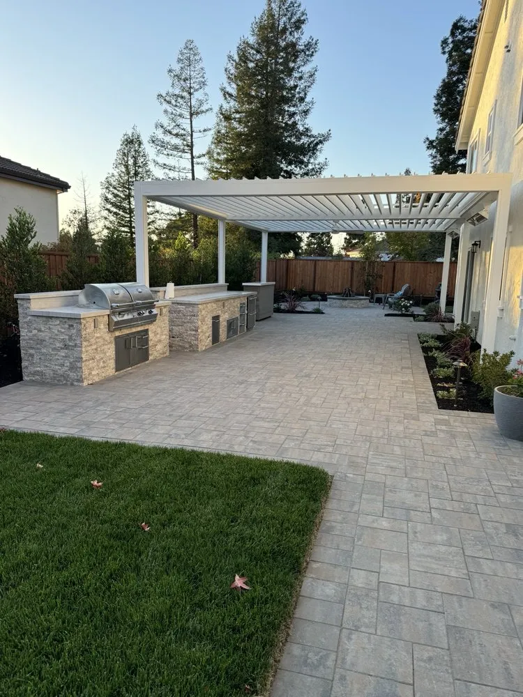 Reliable lawn mowing service with custom design across Pleasanton, CA - Olwin Landscape Design And Construction Inc